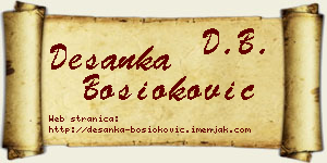 Desanka Bosioković vizit kartica